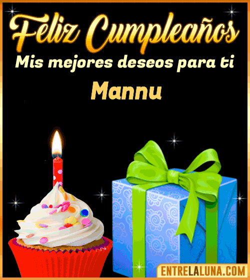 Feliz Cumpleaños gif Mannu