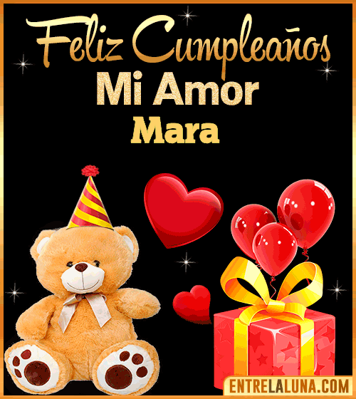 Gif Feliz Cumpleaños mi Amor Mara