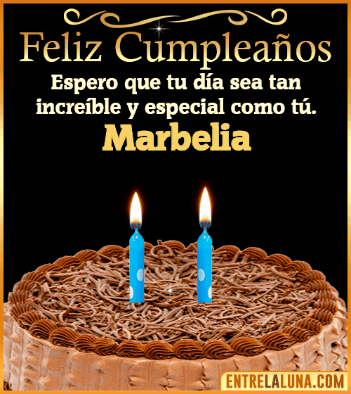 Gif de pastel de Feliz Cumpleaños Marbelia