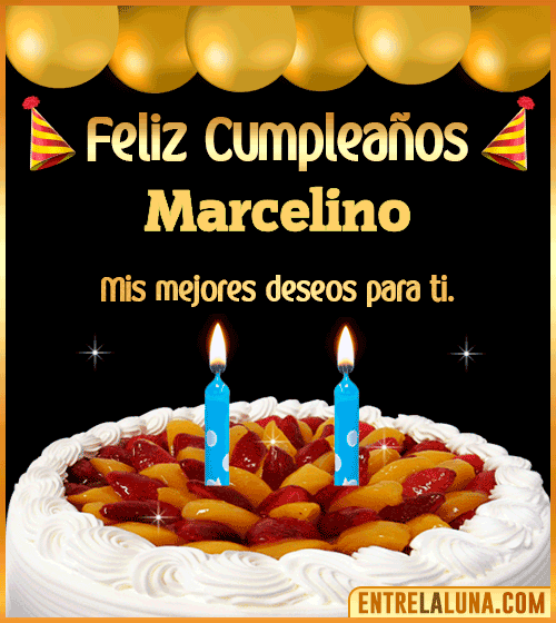 Gif de pastel de Cumpleaños Marcelino
