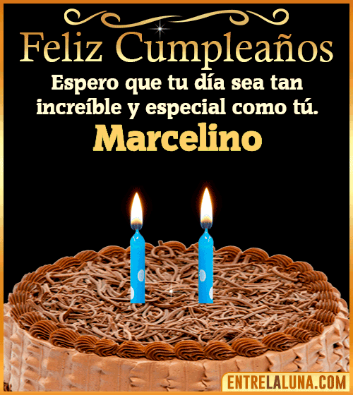 Gif de pastel de Feliz Cumpleaños Marcelino