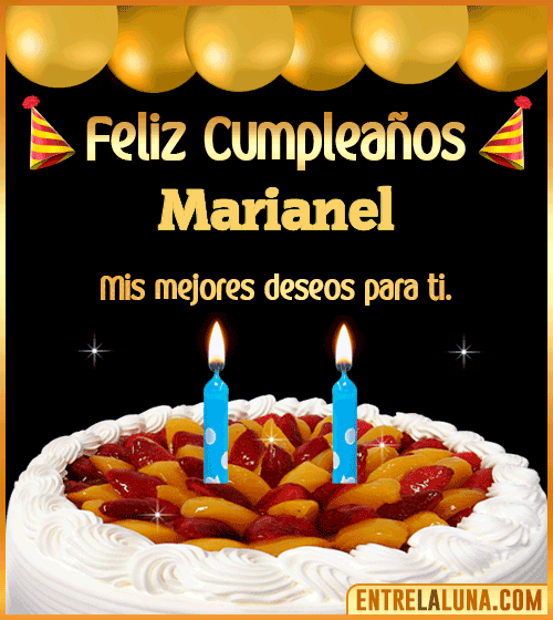 Gif de pastel de Cumpleaños Marianel