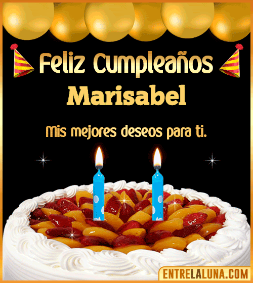 Gif de pastel de Cumpleaños Marisabel