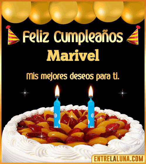 Gif de pastel de Cumpleaños Marivel