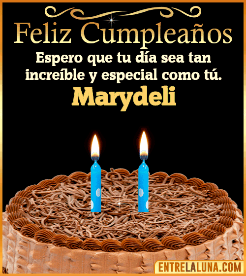 Gif de pastel de Feliz Cumpleaños Marydeli