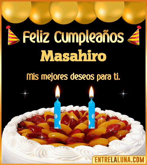 Gif de pastel de Cumpleaños Masahiro