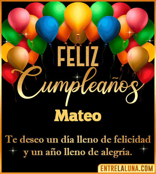 Mensajes de cumpleaños Mateo