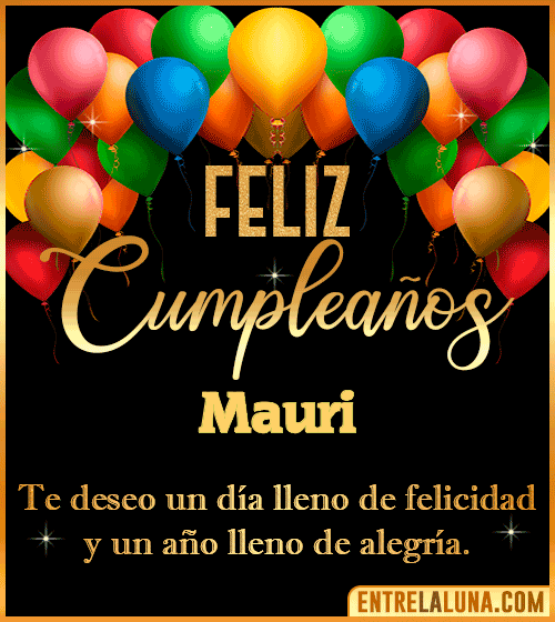 Mensajes de cumpleaños Mauri