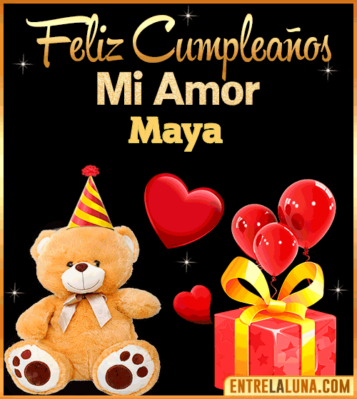 Gif Feliz Cumpleaños mi Amor Maya