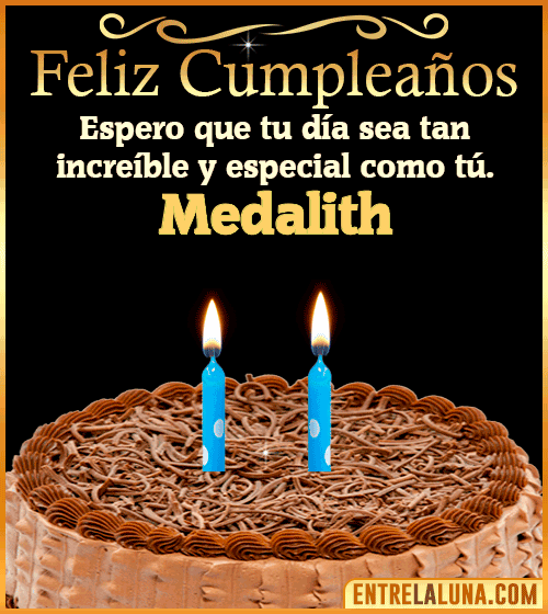 Gif de pastel de Feliz Cumpleaños Medalith