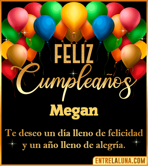 Mensajes de cumpleaños Megan