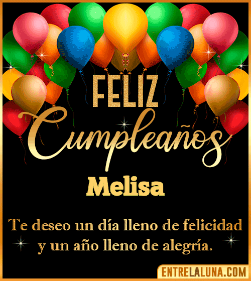 Mensajes de cumpleaños Melisa