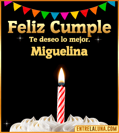 Gif Feliz Cumple Miguelina