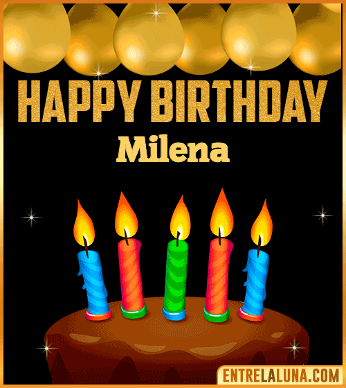 Happy Birthday gif Milena