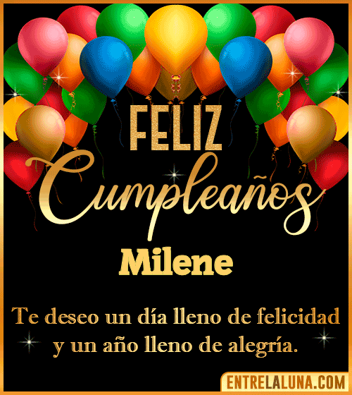 Mensajes de cumpleaños Milene