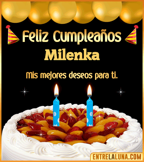 Gif de pastel de Cumpleaños Milenka