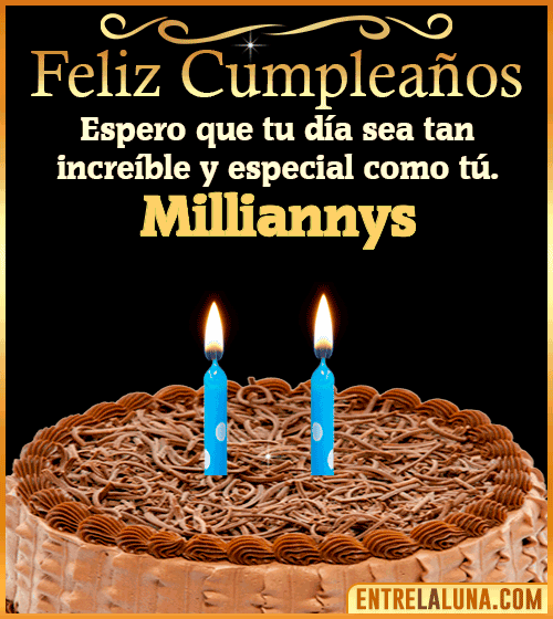 Gif de pastel de Feliz Cumpleaños Milliannys