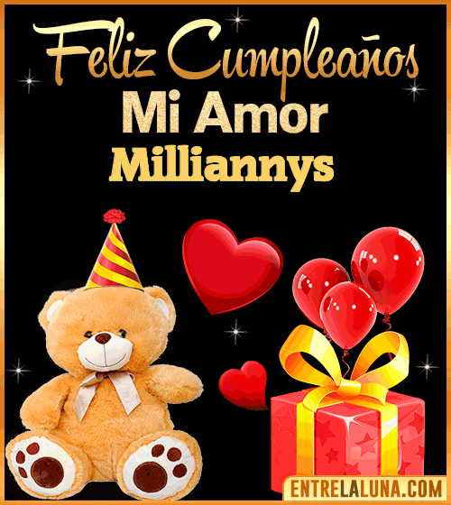 Gif Feliz Cumpleaños mi Amor Milliannys