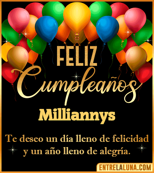 Mensajes de cumpleaños Milliannys