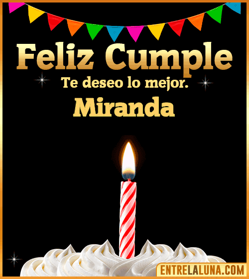 Gif Feliz Cumple Miranda