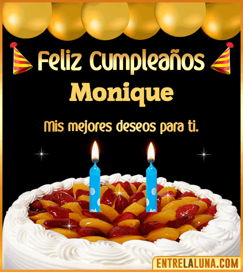 Gif de pastel de Cumpleaños Monique