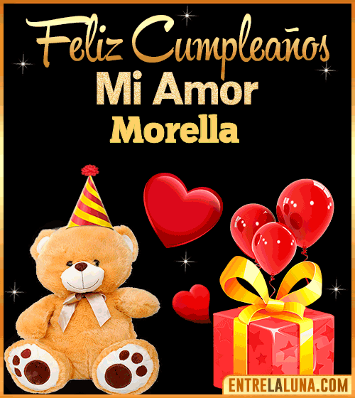 Gif Feliz Cumpleaños mi Amor Morella