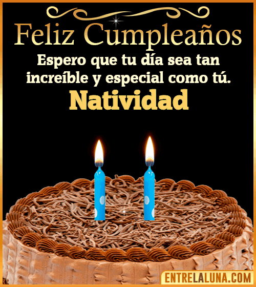 Gif de pastel de Feliz Cumpleaños Natividad