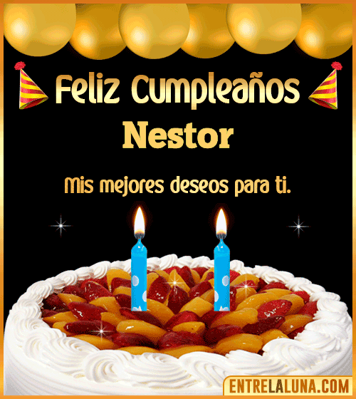 Gif de pastel de Cumpleaños Nestor