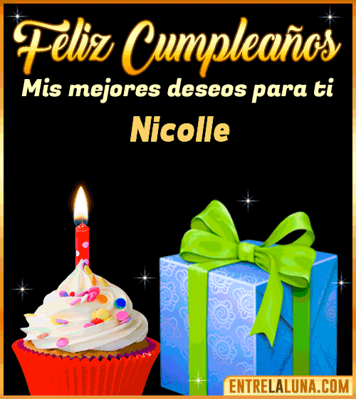 Feliz Cumpleaños gif Nicolle