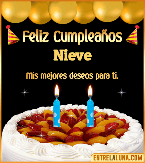 Gif de pastel de Cumpleaños Nieve
