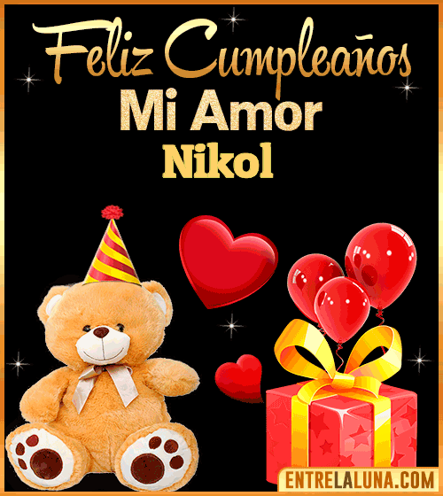 Gif Feliz Cumpleaños mi Amor Nikol