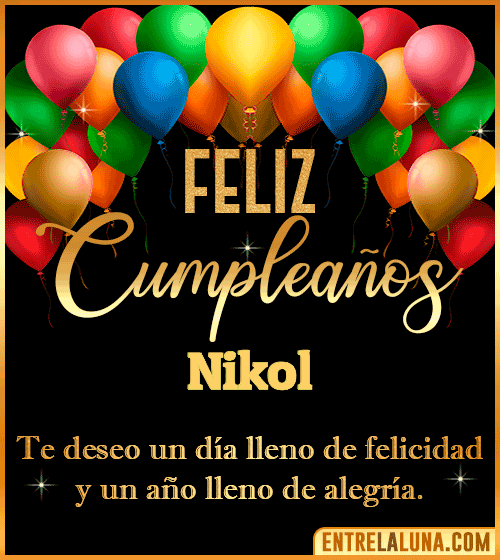 Mensajes de cumpleaños Nikol