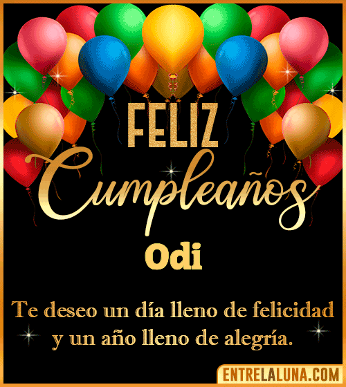 Mensajes de cumpleaños Odi