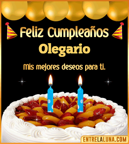 Gif de pastel de Cumpleaños Olegario