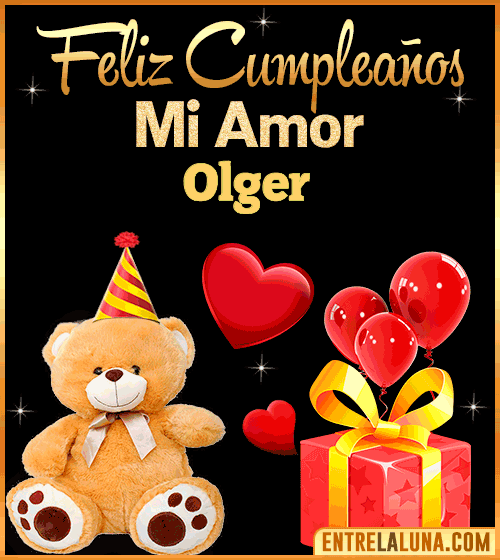 Gif Feliz Cumpleaños mi Amor Olger