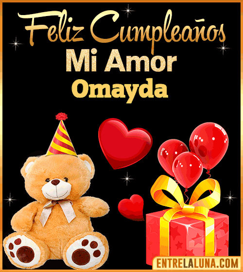 Gif Feliz Cumpleaños mi Amor Omayda