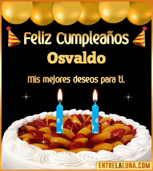 Gif de pastel de Cumpleaños Osvaldo