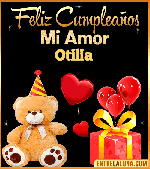 Gif Feliz Cumpleaños mi Amor Otilia