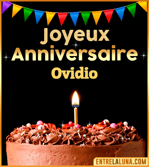 GIF Joyeux Anniversaire Ovidio