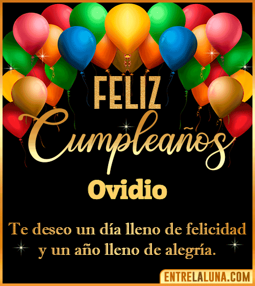 Mensajes de cumpleaños Ovidio