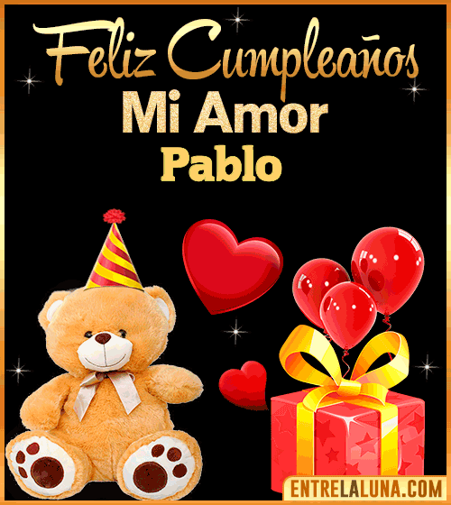 Gif Feliz Cumpleaños mi Amor Pablo