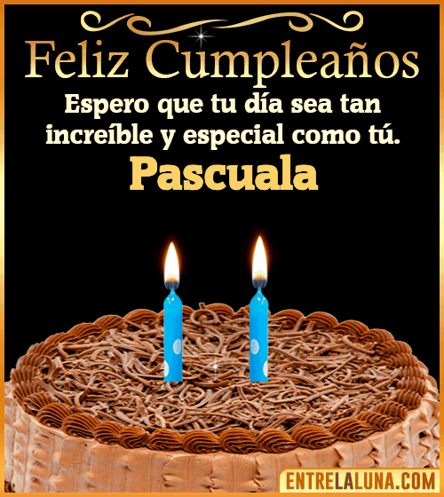Gif de pastel de Feliz Cumpleaños Pascuala