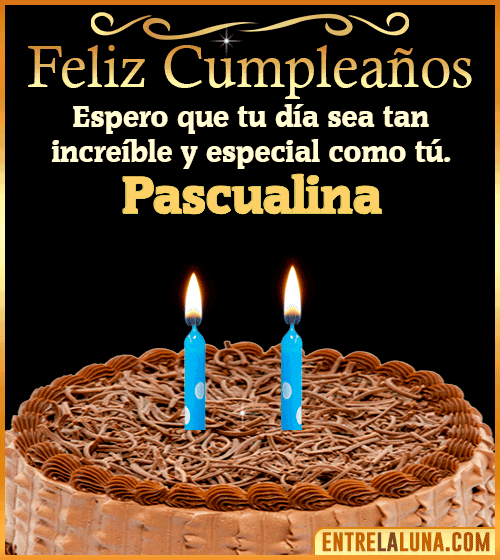 Gif de pastel de Feliz Cumpleaños Pascualina