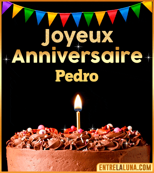 GIF Joyeux Anniversaire Pedro