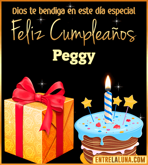 Feliz Cumpleaños, Dios te bendiga en este día especial Peggy
