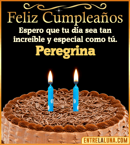 Gif de pastel de Feliz Cumpleaños Peregrina