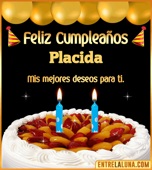 Gif de pastel de Cumpleaños Placida