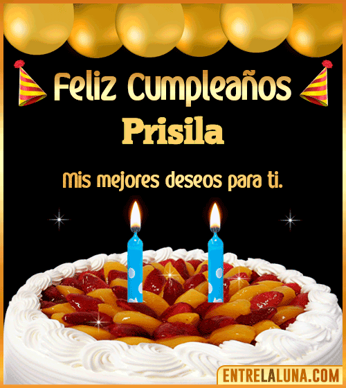 Gif de pastel de Cumpleaños Prisila