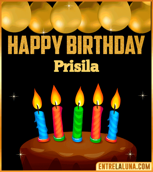 Happy Birthday gif Prisila