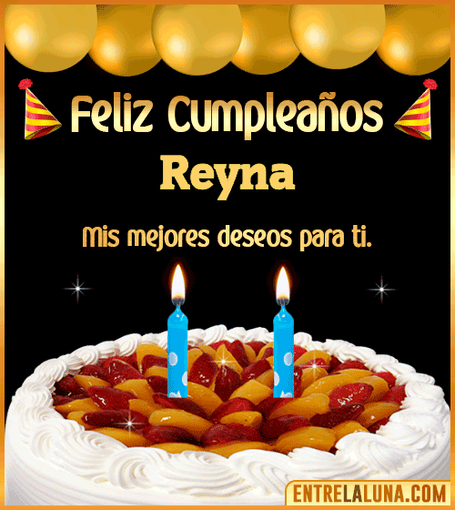 Gif de pastel de Cumpleaños Reyna